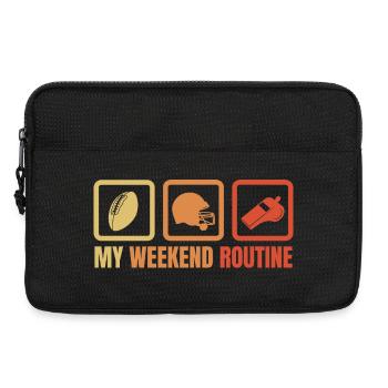 Footballer Wochenendroutine - Laptoptasche 13" - Schwarz - Vorne