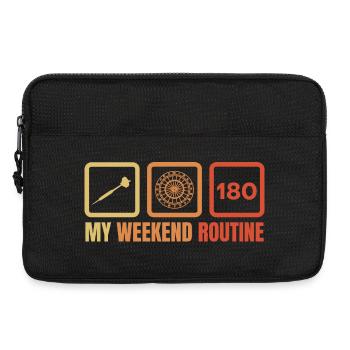 Routine du week-end des joueurs de fléchettes - Sacoche pour ordinateur portable 13 pouces - noir - Devant