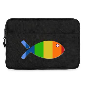 POISSON. POISSON D'AVRIL. VACANCES. ETE. HUMOUR - Sacoche pour ordinateur portable 13 pouces - noir - Devant