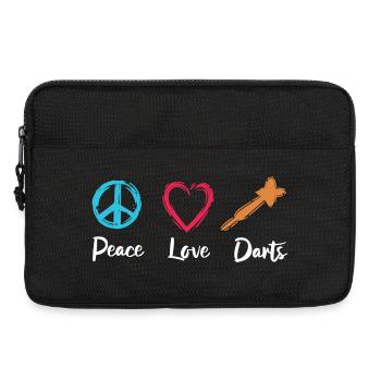 Peace Love Darts - Laptop bag 13" - black - Front