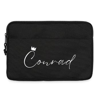 Conrad Name König T-Shirt Geschenk Männer - Laptoptasche 13" - Schwarz - Vorne