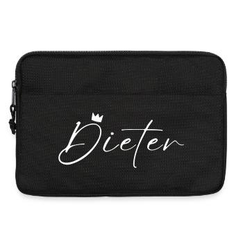 Dieter Name König T-Shirt Geschenk Männer - Laptoptasche 13" - Schwarz - Vorne