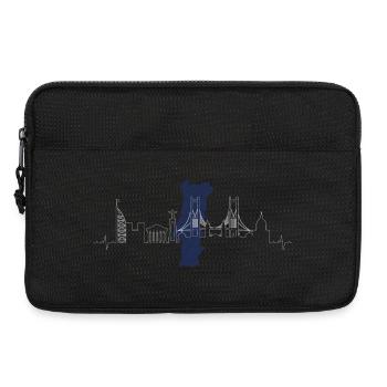 Silhouette de la ligne d’horizon du Portugal - Sacoche pour ordinateur portable 13 pouces - noir - Devant