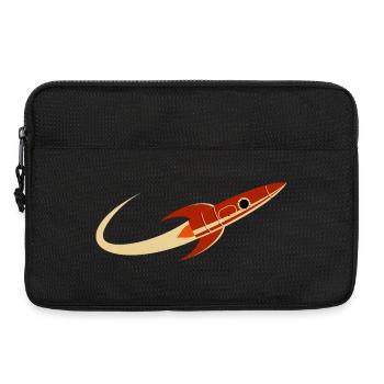 Red Space Rocket - Laptop bag 13" - black - Front