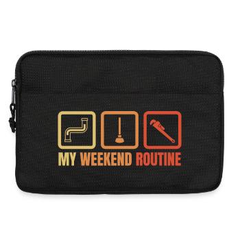 Routine du week-end plombier - Sacoche pour ordinateur portable 13 pouces - noir - Devant