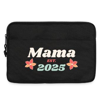Mama Est 2025 Ich werde Mutter Retro Style - Laptoptasche 13" - Schwarz - Vorne