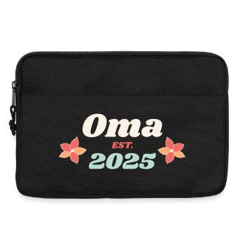 Oma Est 2025 Ich werde Großmutter Retro Style - Laptoptasche 13" - Schwarz - Vorne