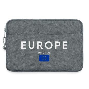 Drapeau de l’Europe, fierté européenne - Sacoche pour ordinateur portable 13 pouces - gris chiné - Devant
