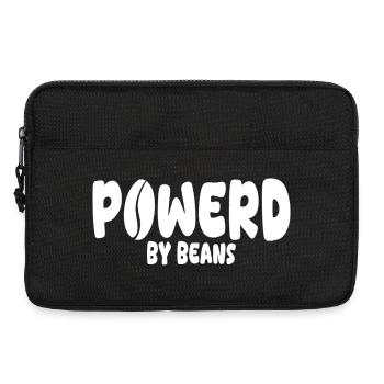 Power by Beans Cartoon Logo Design - Laptoptasche 13" - Schwarz - Vorne