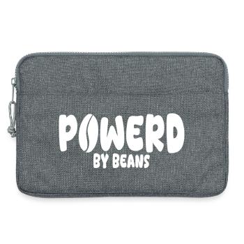 Conception de logo de dessin animé Power by Beans - Sacoche pour ordinateur portable 13 pouces - gris chiné - Devant
