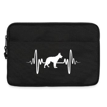 Schäferhund Herzschlag - Laptoptasche 13" - Schwarz - Vorne