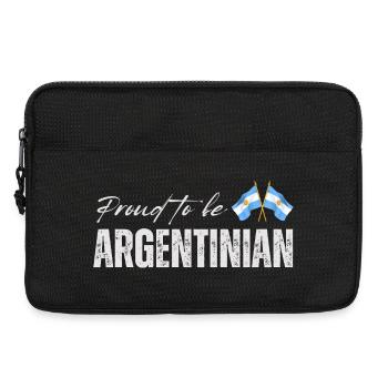 Fière Argentine, j’adore l’Argentine - Sacoche pour ordinateur portable 13 pouces - noir - Devant