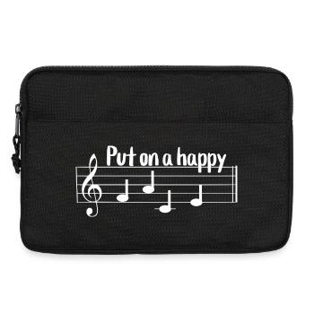 Put on a happy face Notenschrift lustige Noten - Laptop bag 13" - black - Front