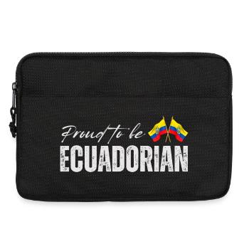 Fierté équatorienne, drapeau équatorien - Sacoche pour ordinateur portable 13 pouces - noir - Devant
