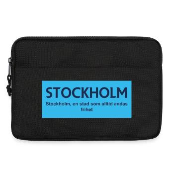Conception du symbole de la ville de Stockholm - Sacoche pour ordinateur portable 13 pouces - noir - Devant