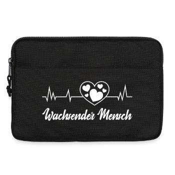 Femme enceinte GRANDISSANT HUMAIN Drôle - Sacoche pour ordinateur portable 13 pouces - noir - Devant