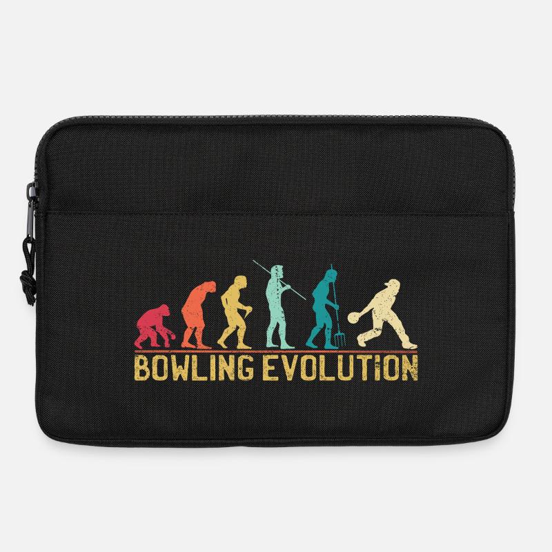 Bowlers Evolution Reise Poster - Laptoptasche 13" - Schwarz