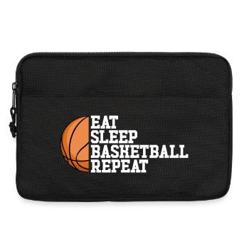 Manger Dormir Basketball Répéter Fille Garçon - Sacoche pour ordinateur portable 13 pouces - noir - Devant