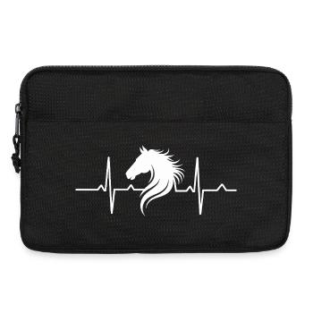 Pferd Herzschlag - Laptoptasche 13" - Schwarz - Vorne