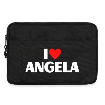 I love Angela Rotes Herz Romantischer Name Fan - Laptoptasche 13" - Schwarz - Vorne