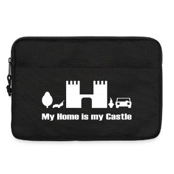 my home is my castle - funny Design in Weiss - Laptop bag 13" - black - Front