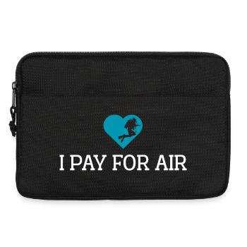 I Pay for air Scuba diving - Laptop bag 13" - black - Front
