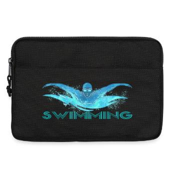 Flotteur dynamique avec vagues d’eau - Sacoche pour ordinateur portable 13 pouces - noir - Devant