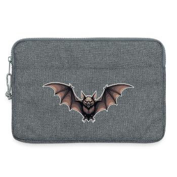 Emblème du vol nocturne de la chauve-souris - Sacoche pour ordinateur portable 13 pouces - gris chiné - Devant
