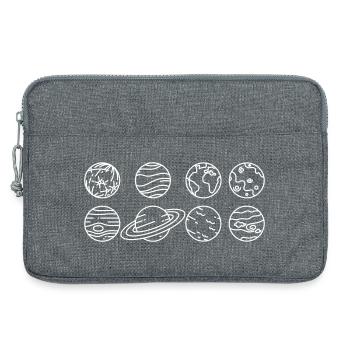 Sonnensystem Planeten – Solar System Weltraum - Laptoptasche 13" - Grau meliert - Vorne