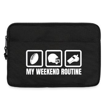Mein Football Wochenend-Rhythmus - Laptoptasche 13" - Schwarz - Vorne