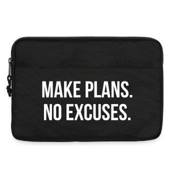 FAITES DES PLANS. PAS D’EXCUSES. | Greyline Officiel - Sacoche pour ordinateur portable 13 pouces - noir - Devant