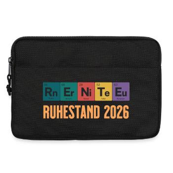 Rente 2026 Periodensystem Design - Laptoptasche 13" - Schwarz - Vorne