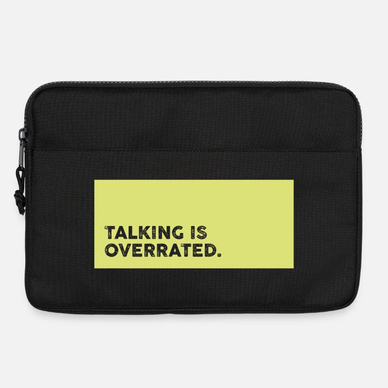 Reden Überbewertet – Schweigen ist Gold Statement - Laptoptasche 13" - Schwarz