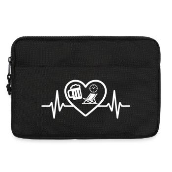 Heart Beer Retreat Humor - Laptop bag 13" - black - Front