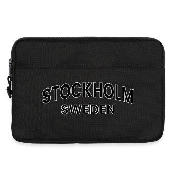 Stockholm – Schweden Textgestaltung - Laptoptasche 13" - Schwarz - Vorne