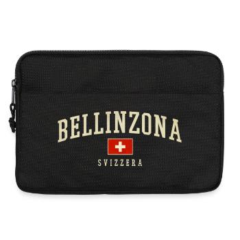 Bellinzona Switzerland Vintage Logo - Laptop bag 13" - black - Front