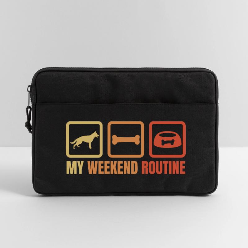 German Shepherd Weekend Routine Laptop bag 13"