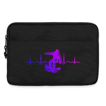 Short and clear snowboard - Laptop bag 13" - black - Front