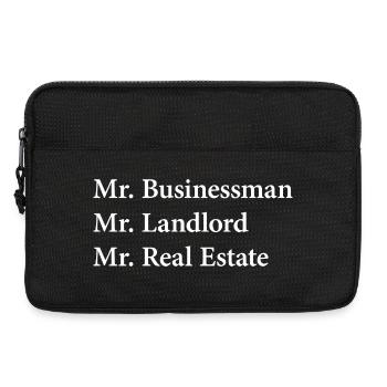 Mr. Businessman Mr. Landlord Mr. Real Estate - Laptop bag 13" - black - Front