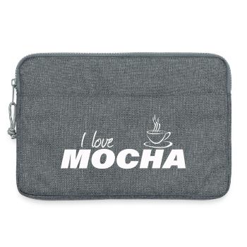 I LOVE MOCHA - Laptop bag 13" - heather grey - Front
