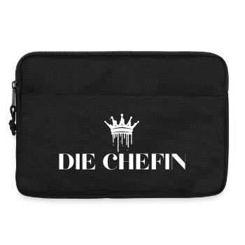 Die Chefin Krone Chefin Geschenke - Laptoptasche 13" - Schwarz - Vorne