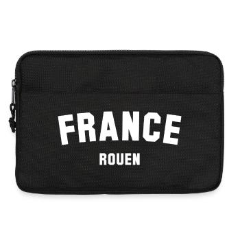 Rouen, France, France - Sacoche pour ordinateur portable 13 pouces - noir - Devant