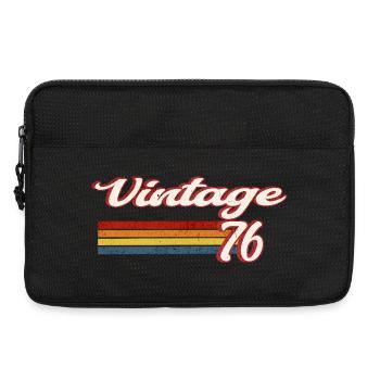 Vintage76 Anniversaire rétro - Sacoche pour ordinateur portable 13 pouces - noir - Devant