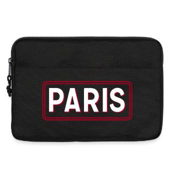 PARIS Retro 3D White and Red Typography - Laptop bag 13" - black - Front