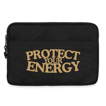Protect your energy Retro Spruch Design - Laptoptasche 13" - Schwarz - Vorne