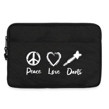 Peace Love Darts - Laptop bag 13" - black - Front