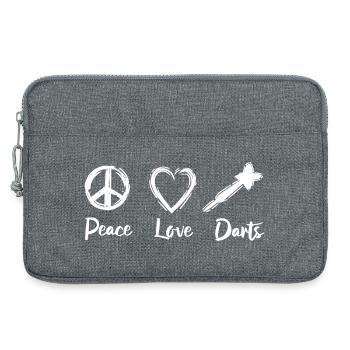 Peace Love Darts - Laptoptasche 13" - Grau meliert - Vorne