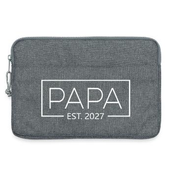 Papa fondé en 2027 Futur papa en 2027 - Sacoche pour ordinateur portable 13 pouces - gris chiné - Devant