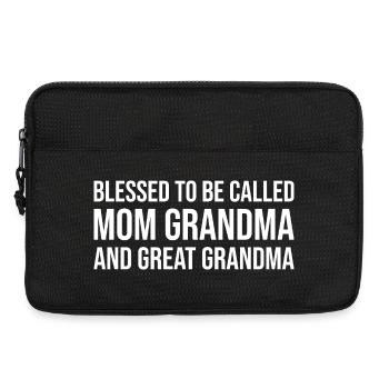 Gesegnet als Oma und Großmama - Laptoptasche 13" - Schwarz - Vorne