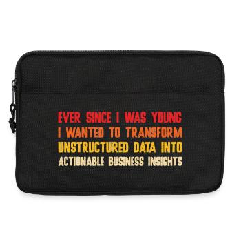  Ever Since I Was Young I Wanted To Transform Data - Laptop bag 13" - black - Front
